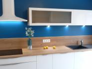 relooking cuisine en bleu blanc bois